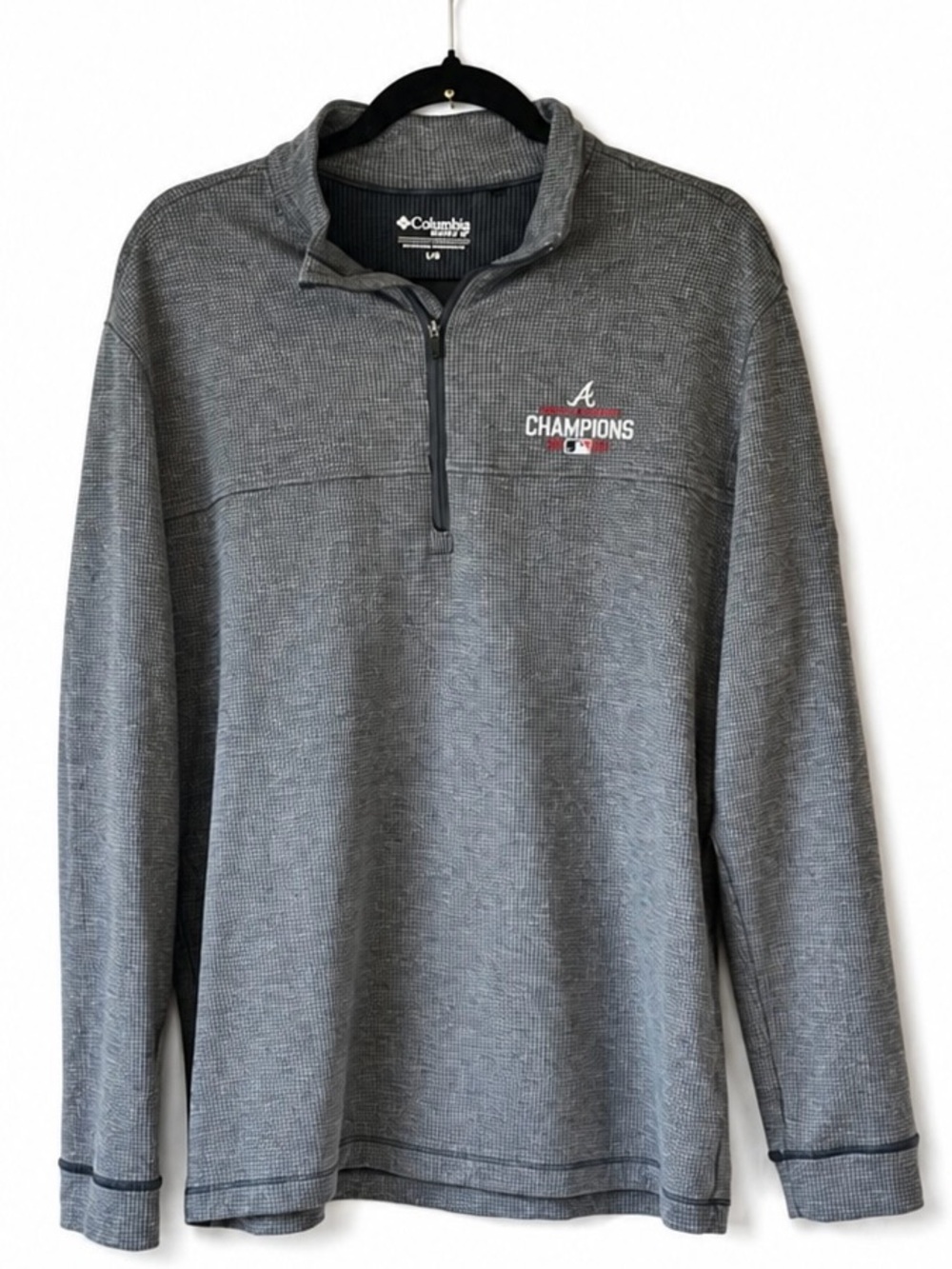 Columbia Golf Atlanta Braves 2021 World Series Champions 1/4 Zip Pullover Men L